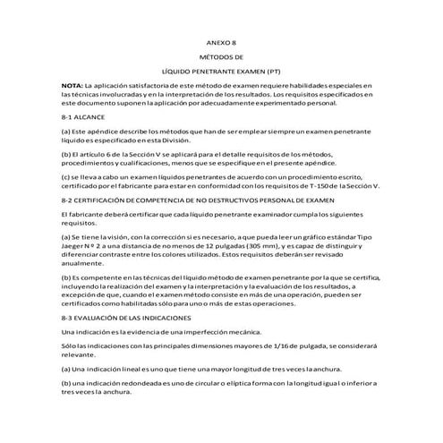 Anexo 8 norma asme seccion VIII en español