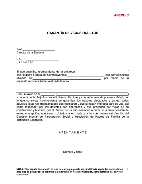 Carta respuesta feuach garantias