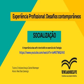 Experiencia Profissional - Desafios Contemporâneos (TEOLOGIA/UNIASSELVI)