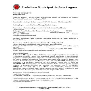 Anexo III - Proposta Produtor de Água 