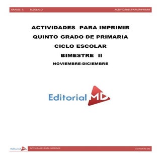Material para Quinto Grado | Materi...