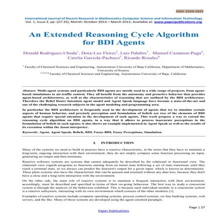 An Extended Reasoning Cycle Algorithm for BDI Agents