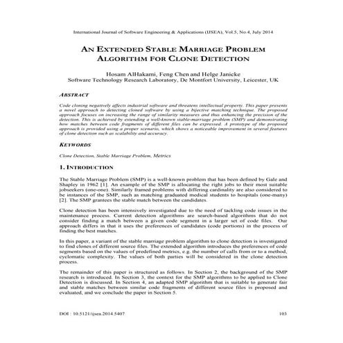 An extended stable marriage problem