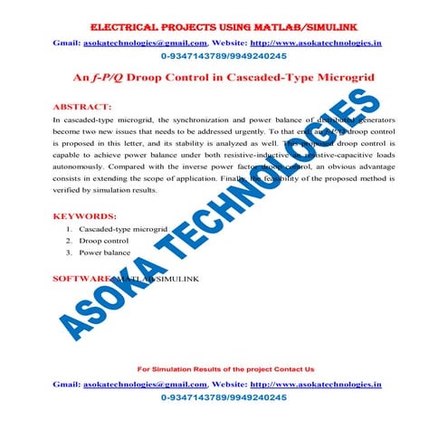 An f p q droop control in cascaded-type microgrid