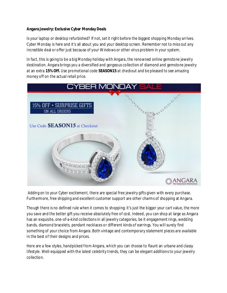 Angara jewelry Exclusive Cyber Monday Deals