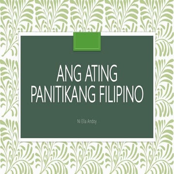 Ang Panitikang Filipino