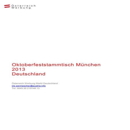 Angebot oktoberfeststammtisch münchen 2013