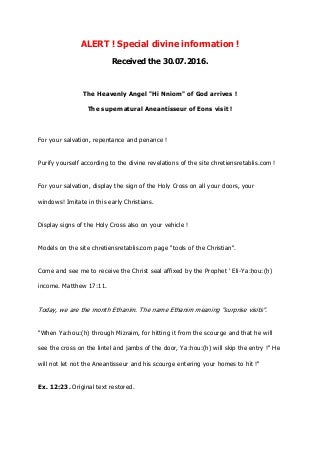 Ange céleste visite. anglais 30072016