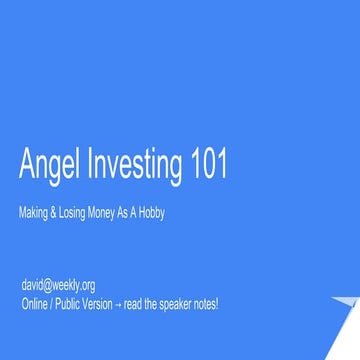 Angel Investing 101