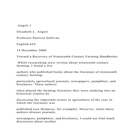  Angeli 1 Elizabeth L. Angeli Professor Patricia Sulli.docx