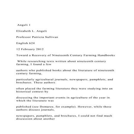 Angeli 1 Elizabeth L. Angeli Professor Patricia Sulli.docx