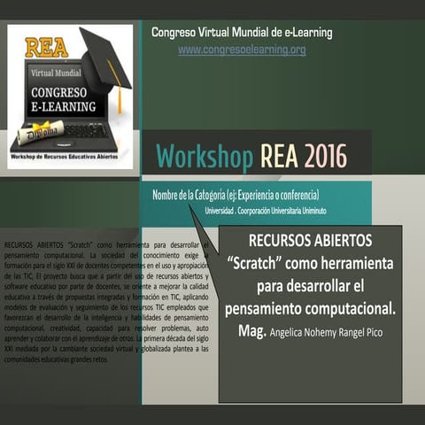 Scratch como herramienta para desarrollar el pensamiento computacional