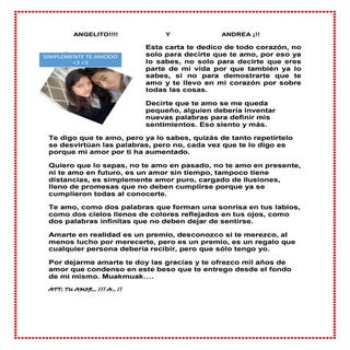 UNA CARTA PARA TI ...  Angelito