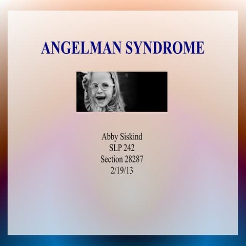 Angelman syndrome | PPTX