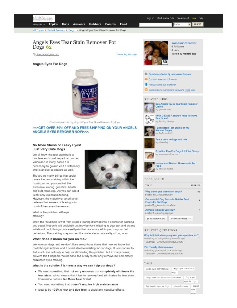 angel eyes dog eye stain remover