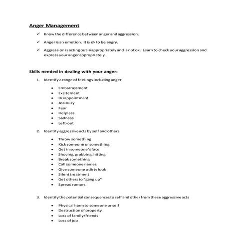 Anger management