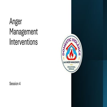 Anger management 9-12 Session Treatment Protocol | PPTX