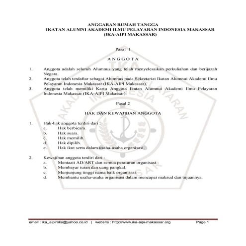 Anggaran rumah tangga