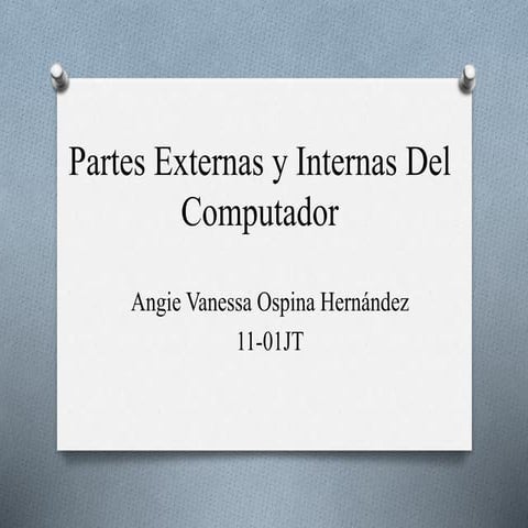 Partes del internas y externas del computador 