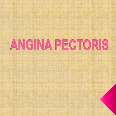 Angina pectoris