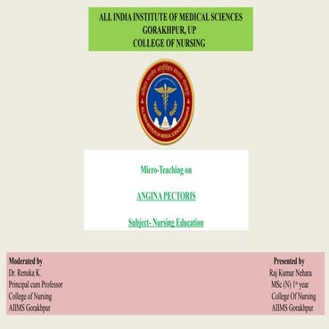 Ppt on Angina Pectoris for m.sc. course .pptx