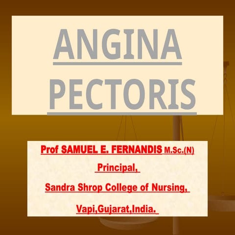 ANGINA PECTORTS ppt for bsc students and