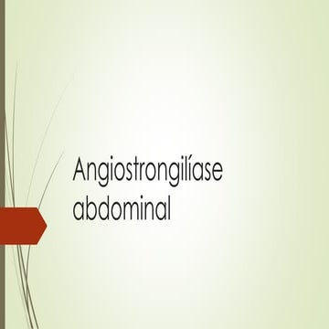 Angiostrongilíase abdominal 