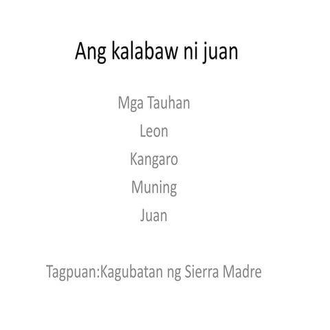 Ang kalabaw ni juan