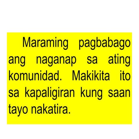 Ang Kapaligiran ng Aking Komunidad