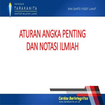 Angka penting dan notasi ilmiah