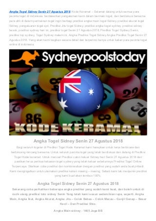 angka bandar togel besok
