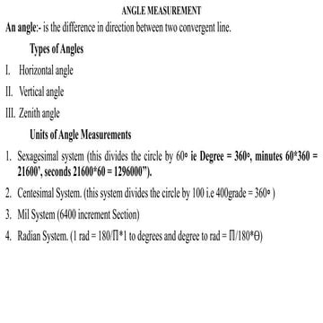 Measuring of Horizontal angle Practical Part | PDF
