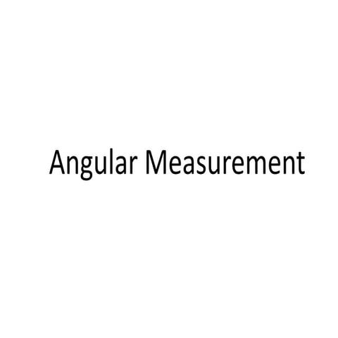 Angle measurements
