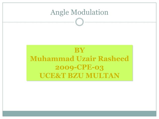 Angle modulation