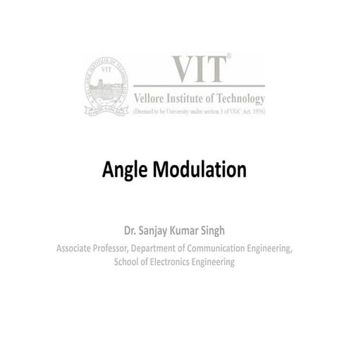 Angle Modulation( Types and  Properties)