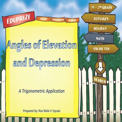 Angle of elevation and depression | PPT