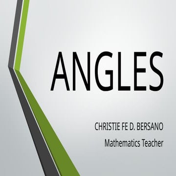 ANGLES and Angle Relationship  Introduction