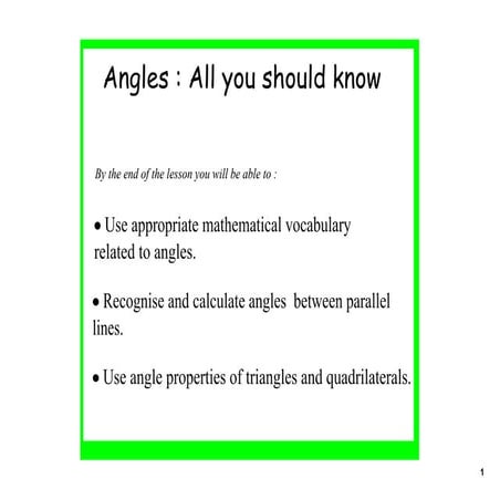Angles 1