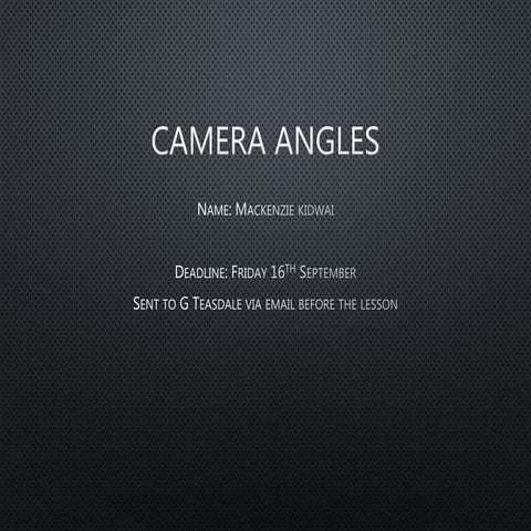 Angles and movements challenge mackenzie media