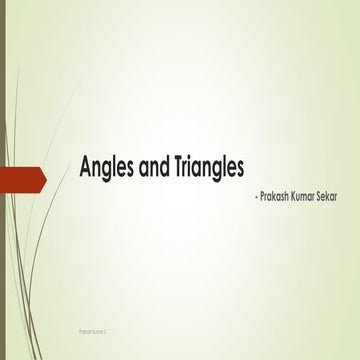 Angles and triangles