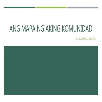 Ang mapa ng aking komunidad