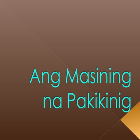 Ang masining na pakikinig