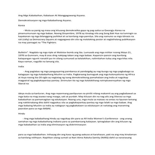 Ang mga kababaihan sa Asya