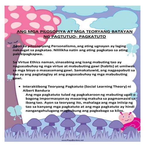 Ang mga Pilosopiya at mga Teoryang Batayan ng Pagtuturo-Pagkatuto - Edukasyon sa Pagpapakatao (EsP)