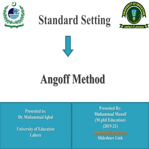 Angoff method ppt