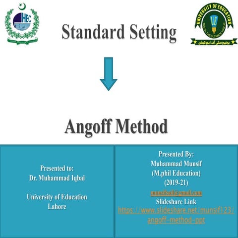 Angoff method ppt