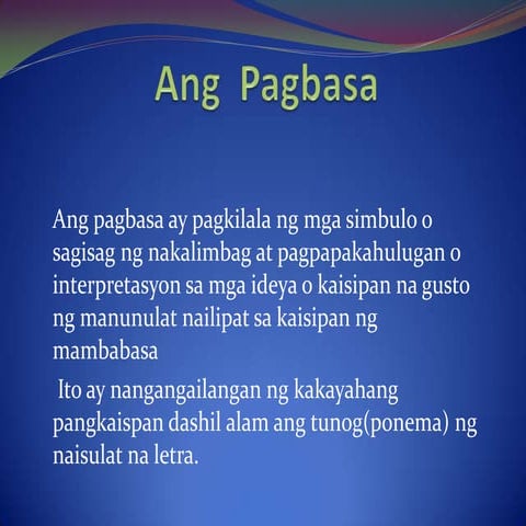 Ang  pagbasa