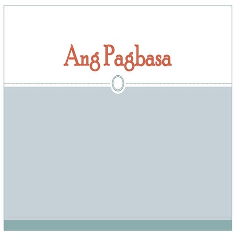 Ang pagbasa