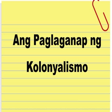 Ang Paglaganap ng Kolonyalismo