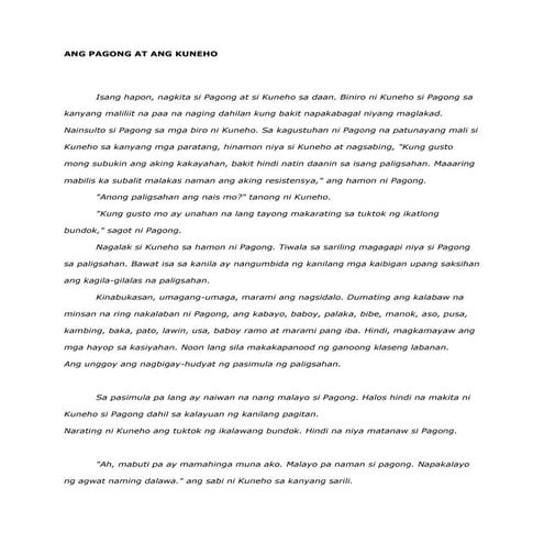 Ang pagong at ang kuneho